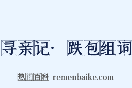 寻亲记·跌包组词是什么意思的图片